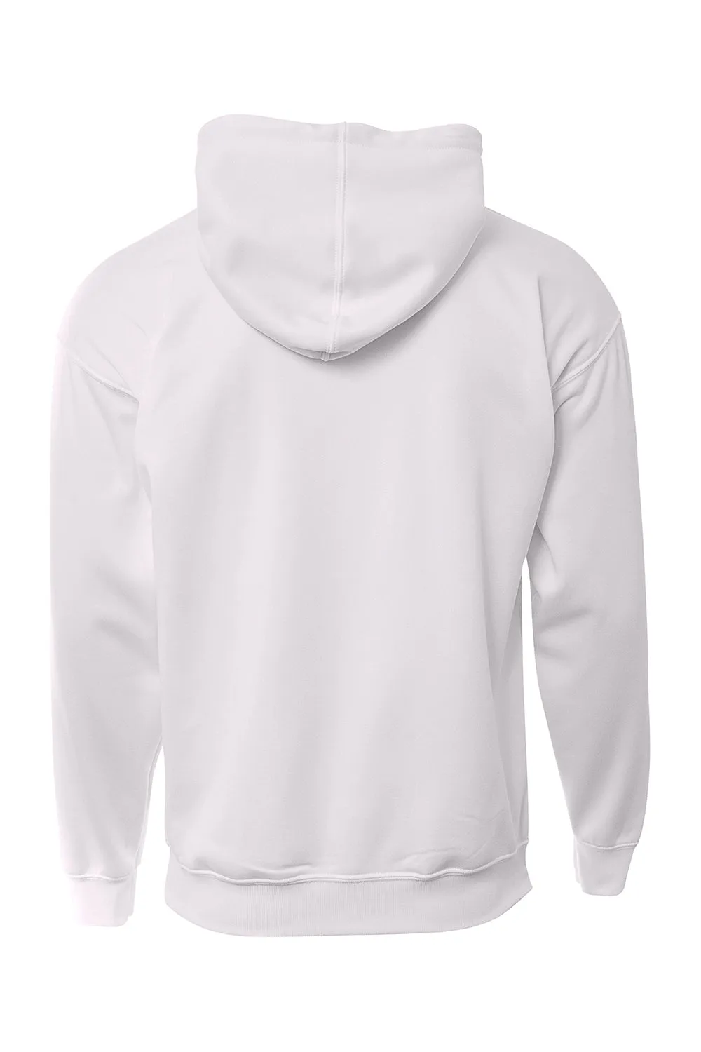 A4 Herren Sprint Tech Fleece Kapuzenpullover mit Beuteltasche - Weiß