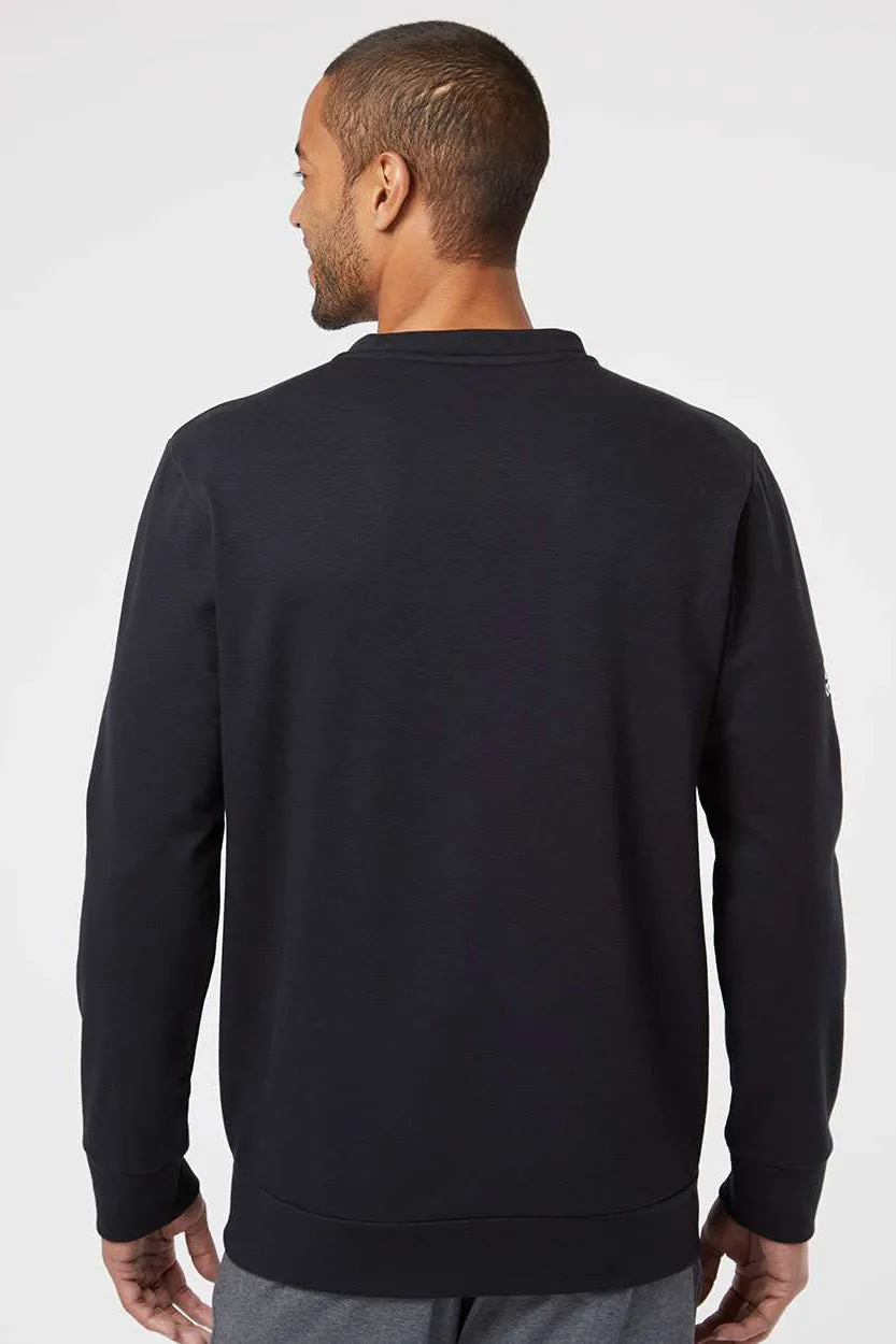Adidas Herren Fleece Pullover mit Rundhalsausschnitt - Schwarz