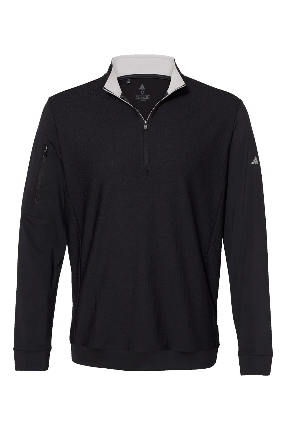 Adidas Herren Performance UPF 50  1/4-Zip Sweatshirt mit Tasche - Schwarz