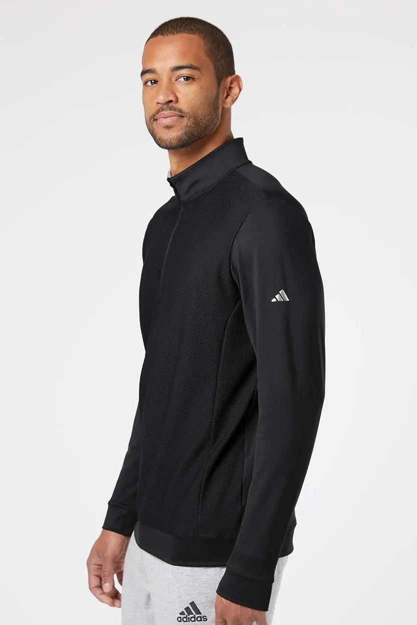 Adidas Herren Performance UPF 50  1/4-Zip Sweatshirt mit Tasche - Schwarz
