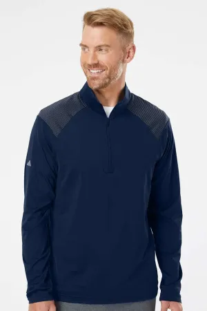 Adidas Herren Schulterstreifen Feuchtigkeitstransportierendes 1/4-Zip Sweatshirt - Team Navy Blau
