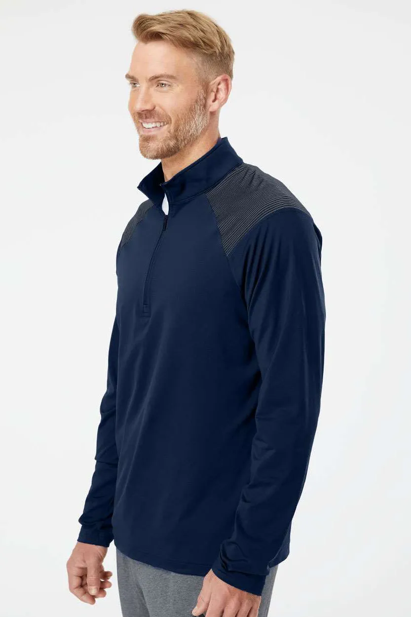 Adidas Herren Schulterstreifen Feuchtigkeitstransportierendes 1/4-Zip Sweatshirt - Team Navy Blau