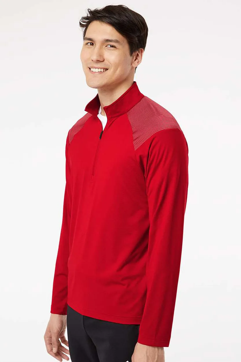 Adidas Herren Schulterstreifen Feuchtigkeitstransportierendes 1/4-Zip Sweatshirt - Team Power Rot