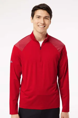 Adidas Herren Schulterstreifen Feuchtigkeitstransportierendes 1/4-Zip Sweatshirt - Team Power Rot