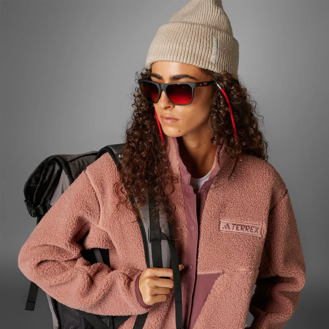 Adidas Terrex Damen Xploric High-Pile Fleece Pullover Warm Clay