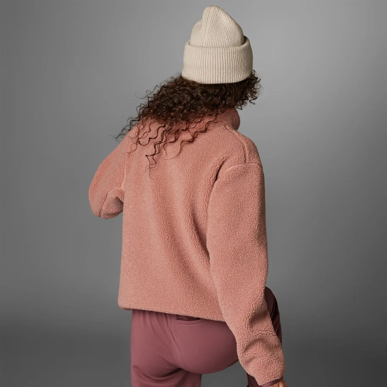 Adidas Terrex Damen Xploric High-Pile Fleece Pullover Warm Clay