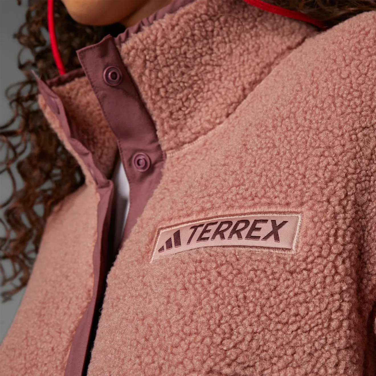 Adidas Terrex Damen Xploric High-Pile Fleece Pullover Warm Clay