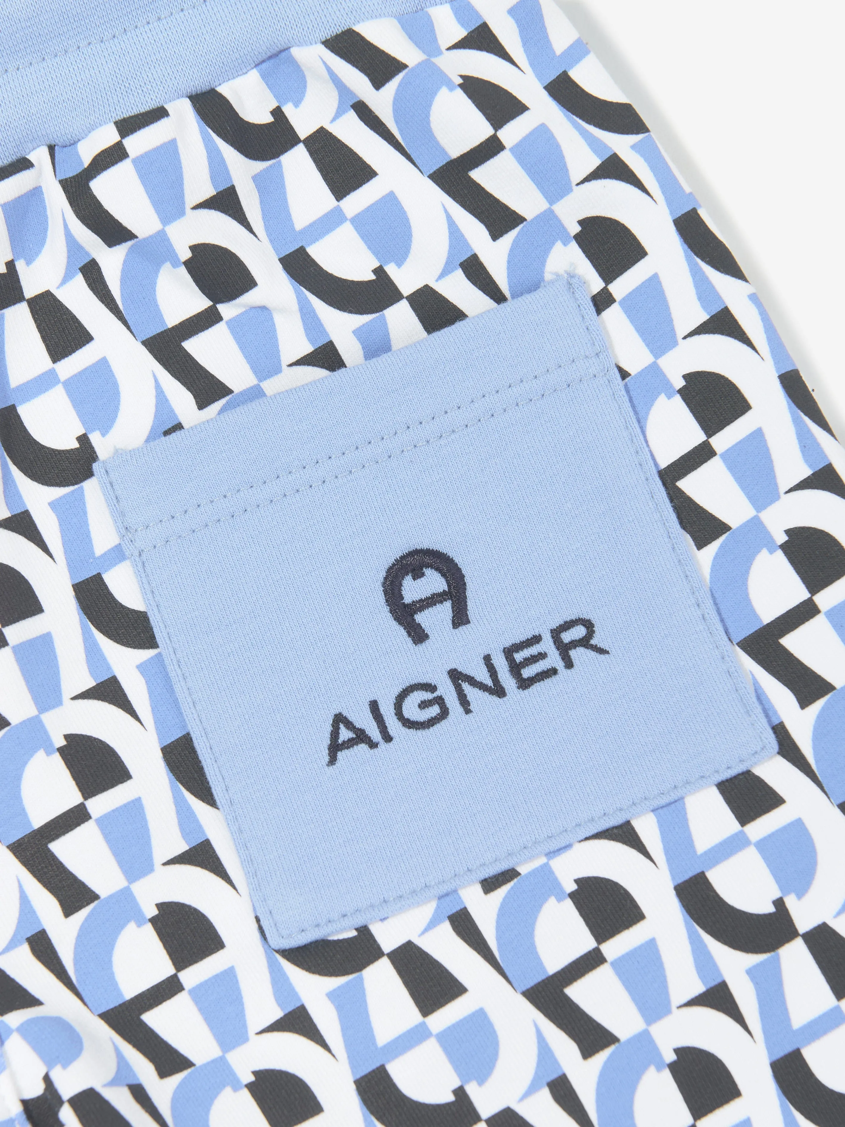 Aigner Baby Logo Bermuda-Shorts in Blau