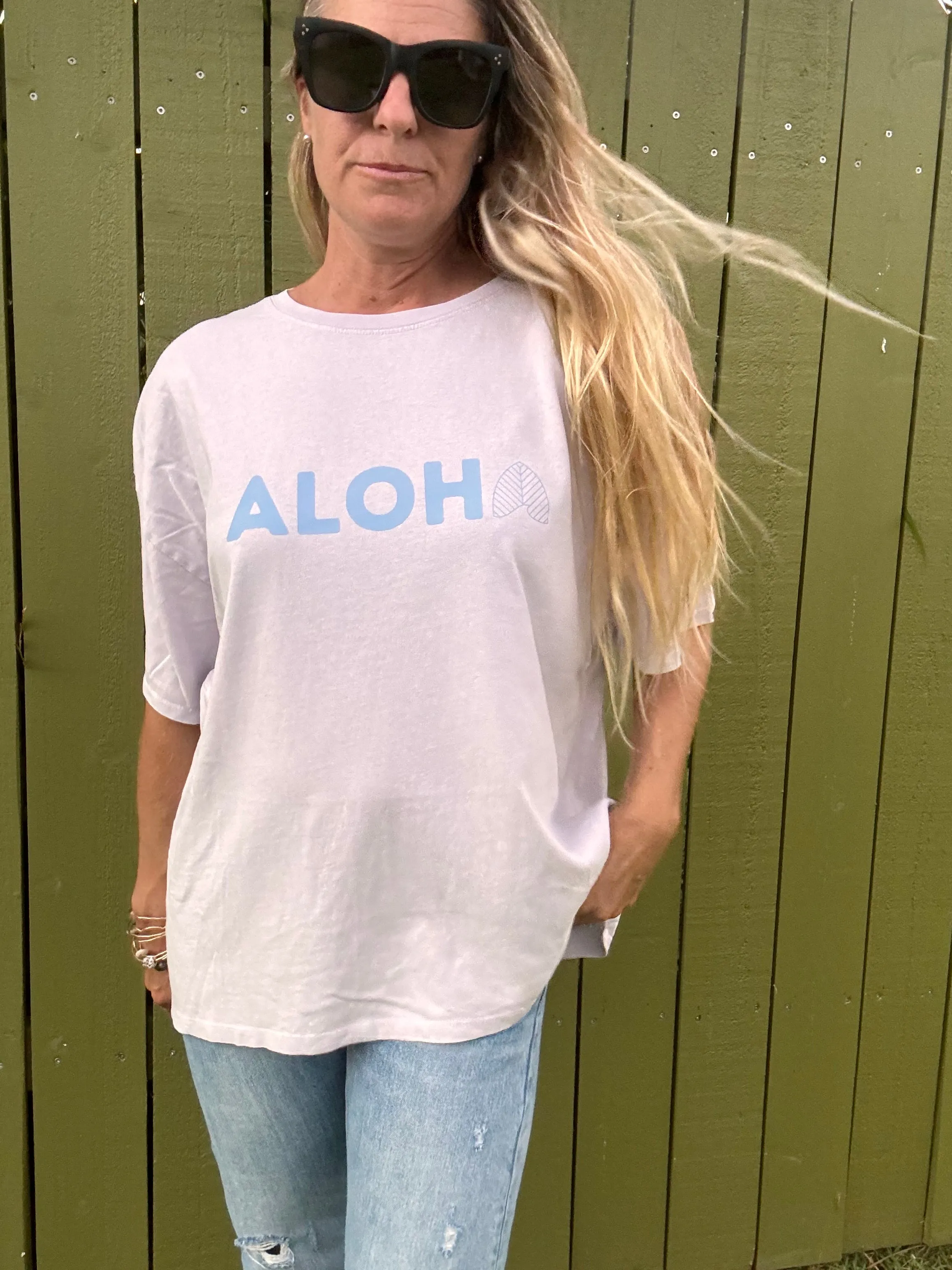 Aloha Arch Übergröße T-Shirt - Flieder