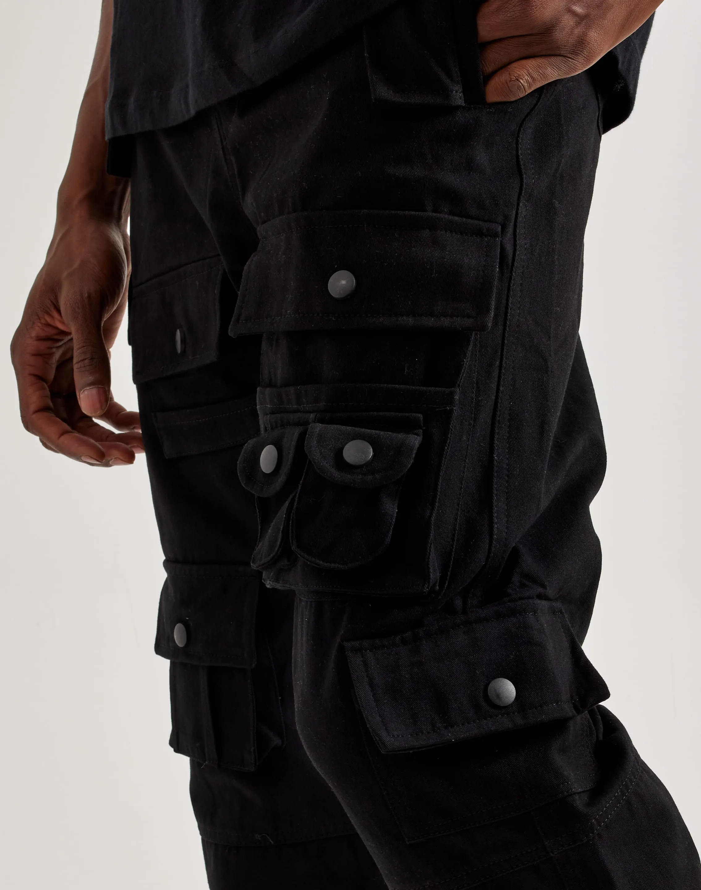 Amerikanische Stich Multi-Taschen Cargo-Hose