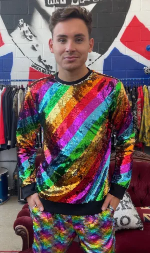 Any Old Iron Herren Regenbogen Pullover