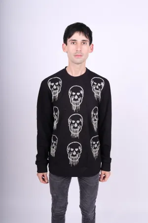 Any Old Iron Herren-Sweatshirt mit Totenkopf-Fransen