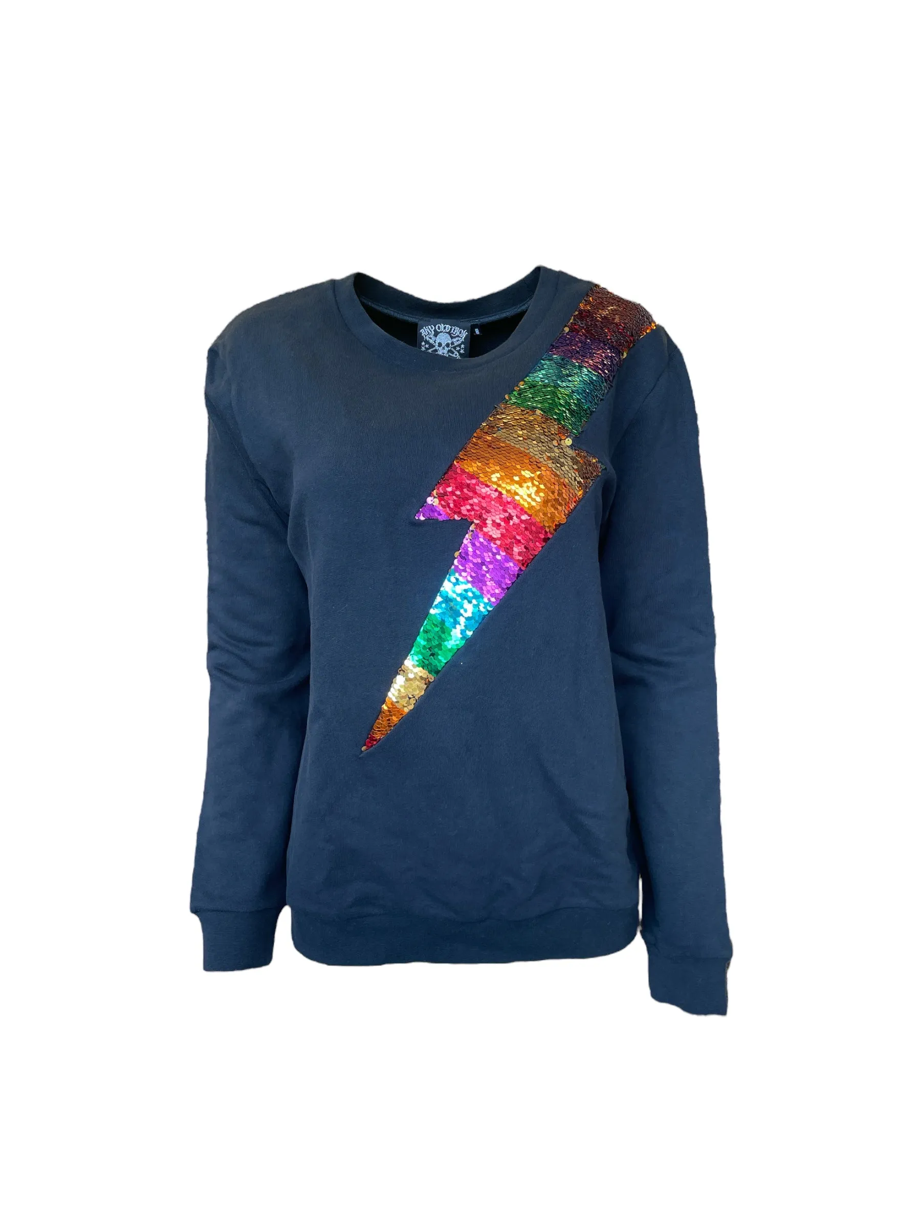 Jeder Alte Eisen Regenbogen Gold Blitz Sweatshirt