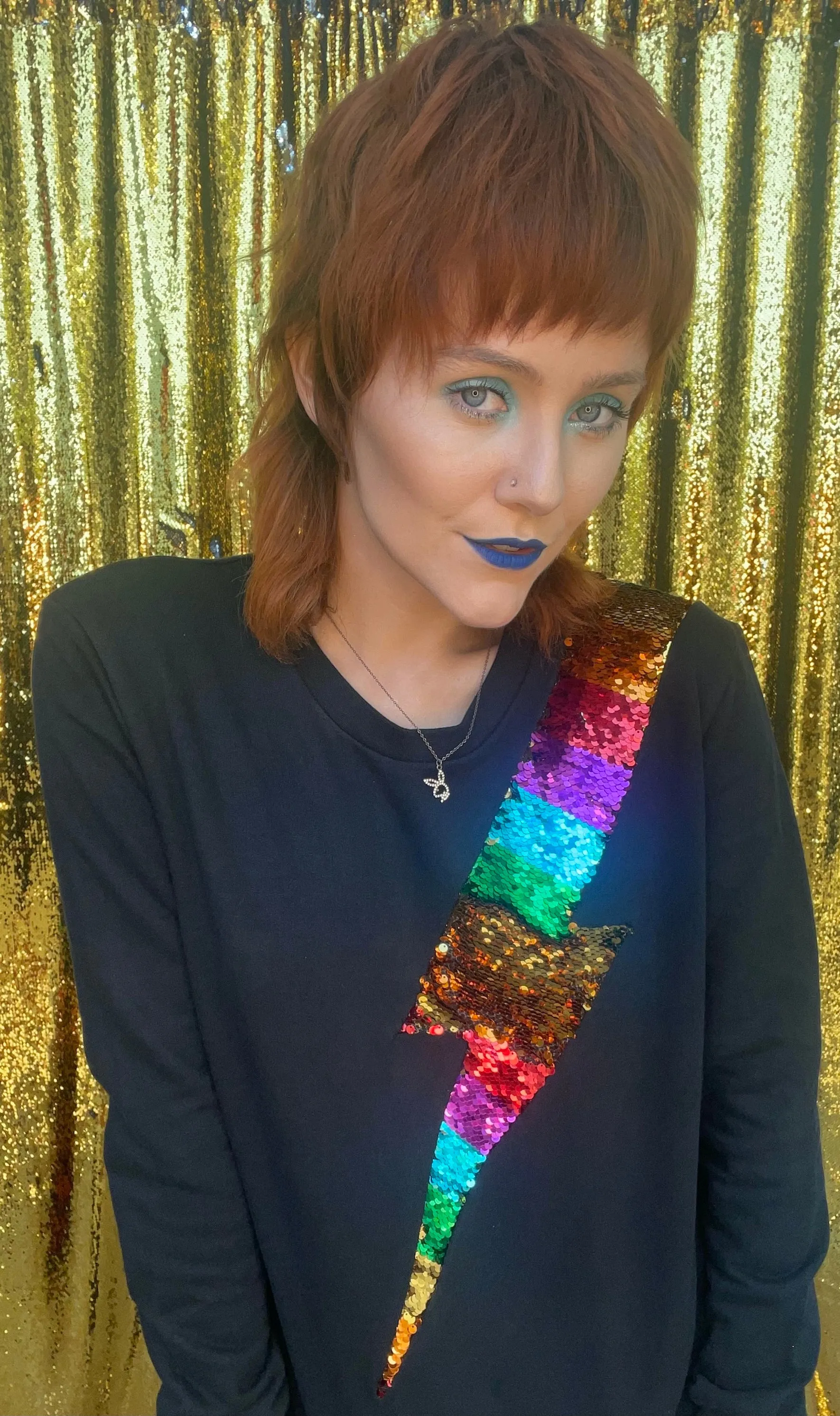 Jeder Alte Eisen Regenbogen Gold Blitz Sweatshirt