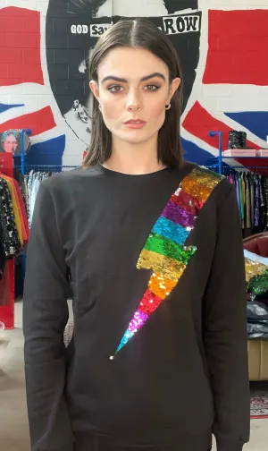 Any Old Iron Regenbogen Silber Blitz Sweatshirt