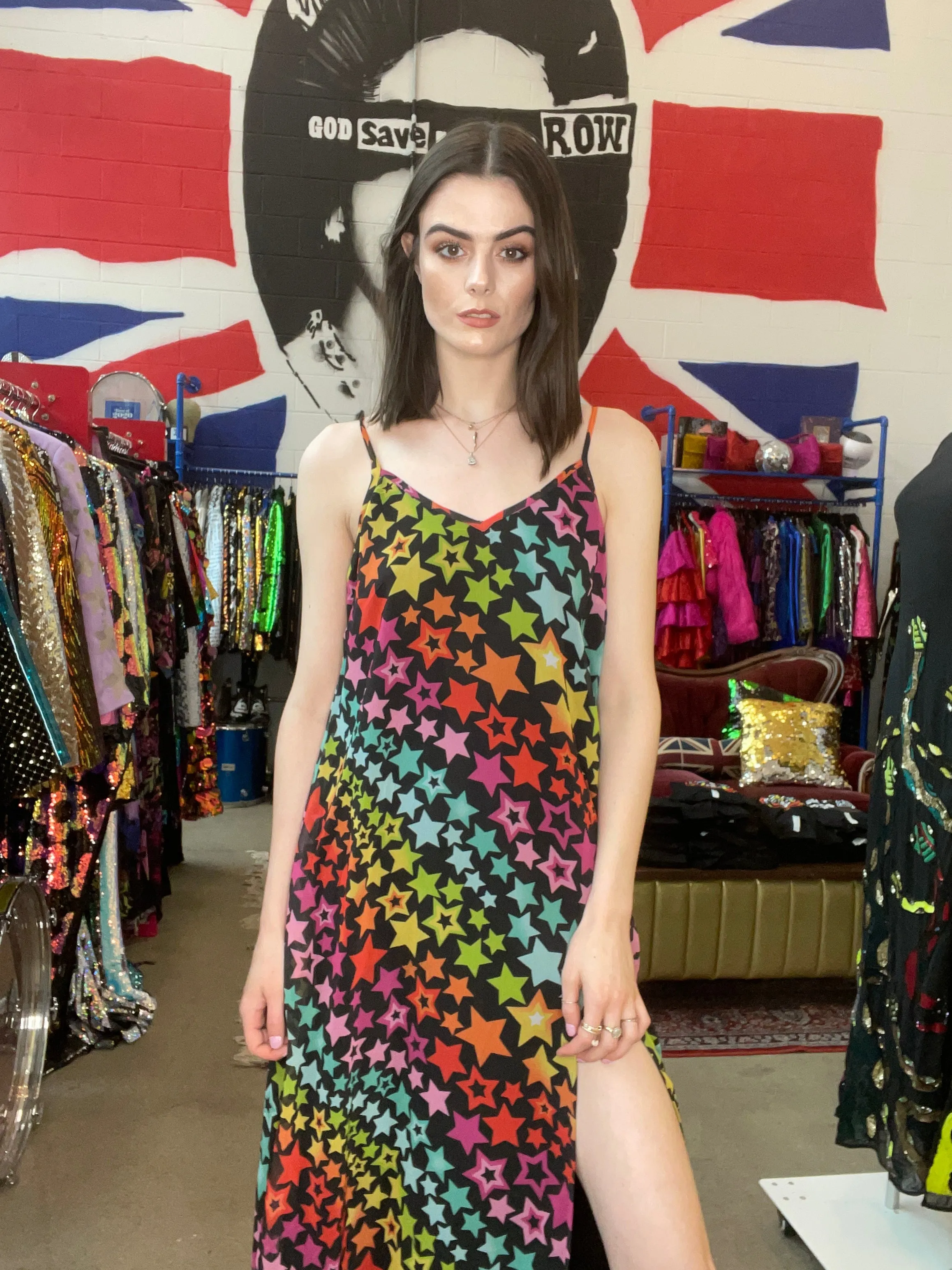 Jeder Alte Eisen Regenbogen Stern Kleid