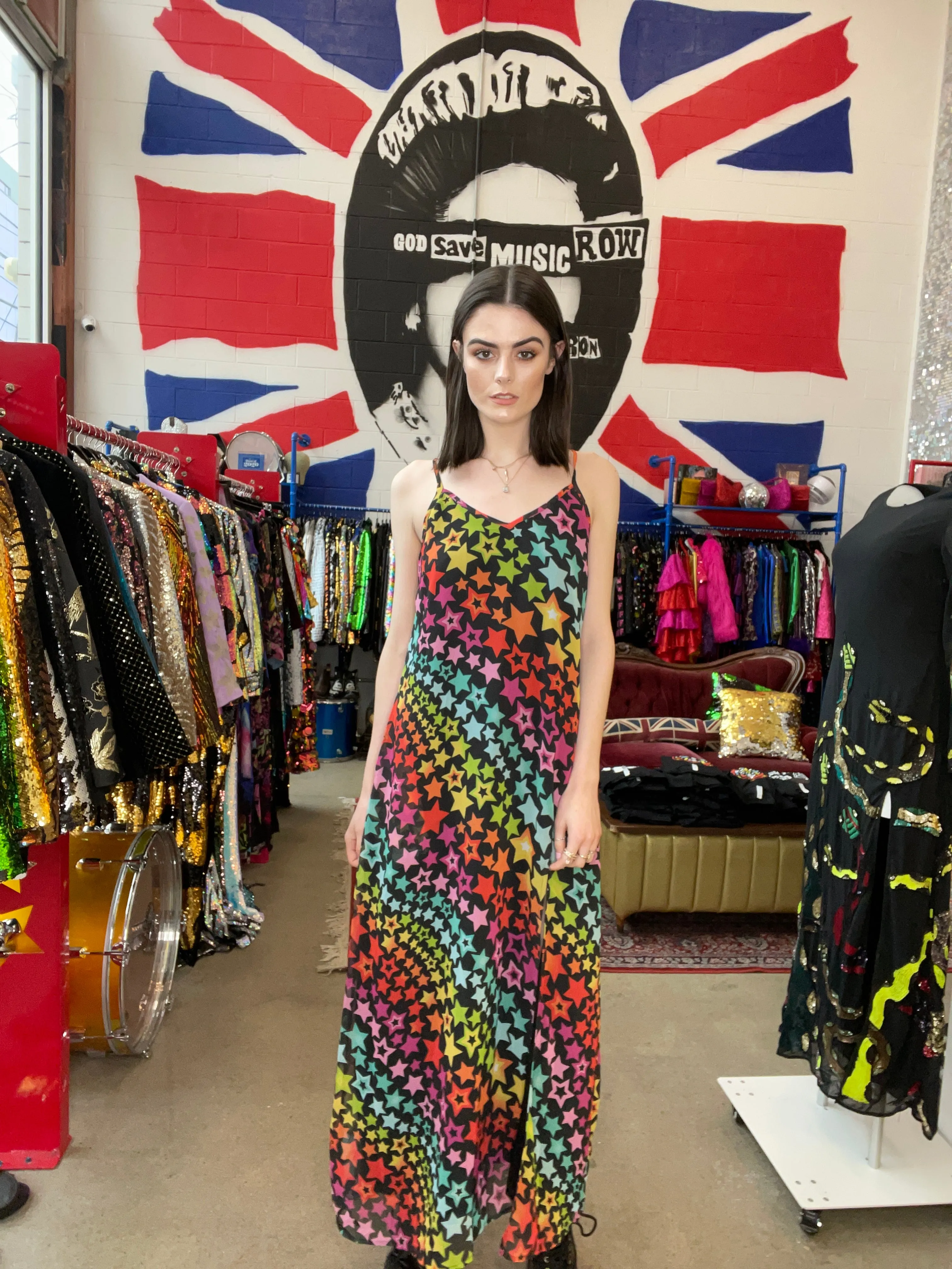 Jeder Alte Eisen Regenbogen Stern Kleid