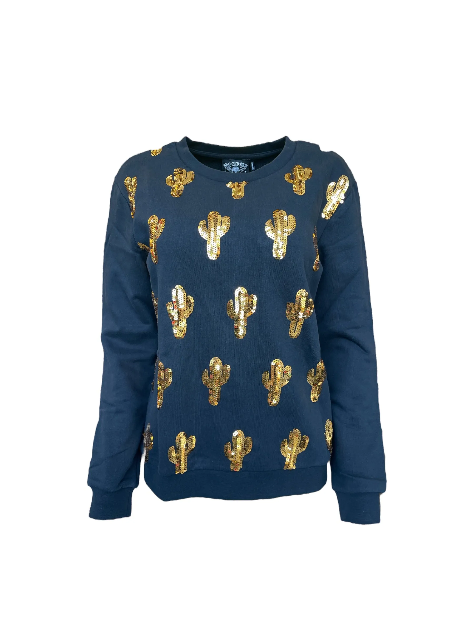 Any Old Iron Sweatshirt mit kleinem Kaktus-Motiv