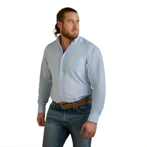 Ariat Solid Slub Classic Fit Hemd in Chambrey Blau Ariat Kleidung