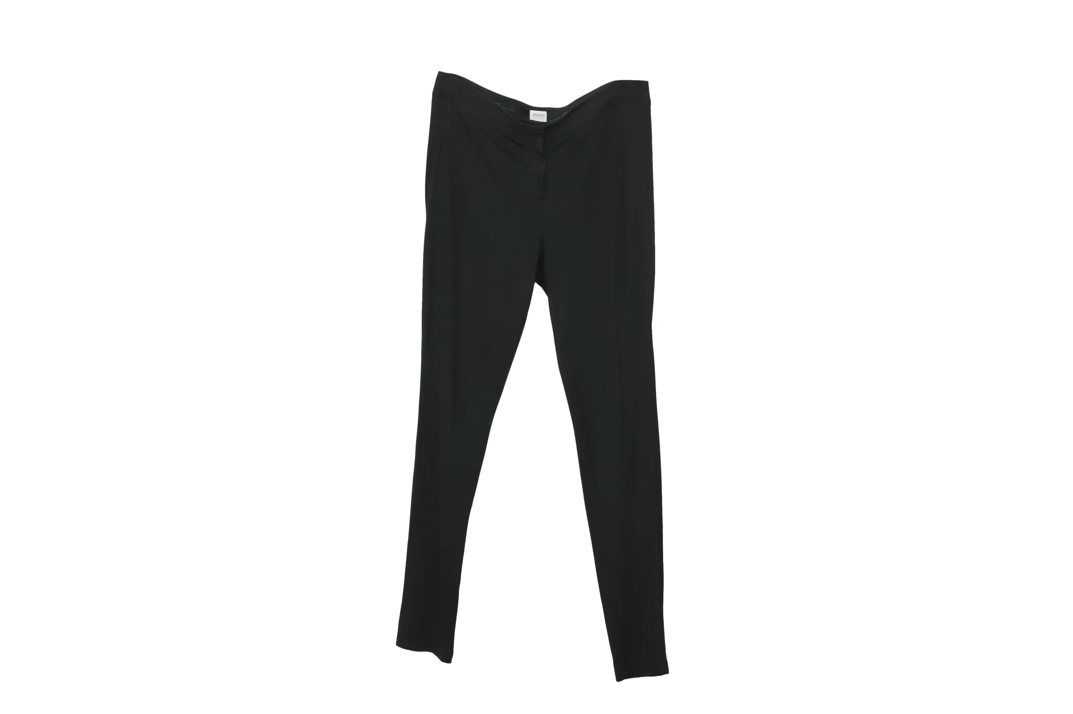 Armani Gerade geschnittene Hose in Schwarz aus Polyester