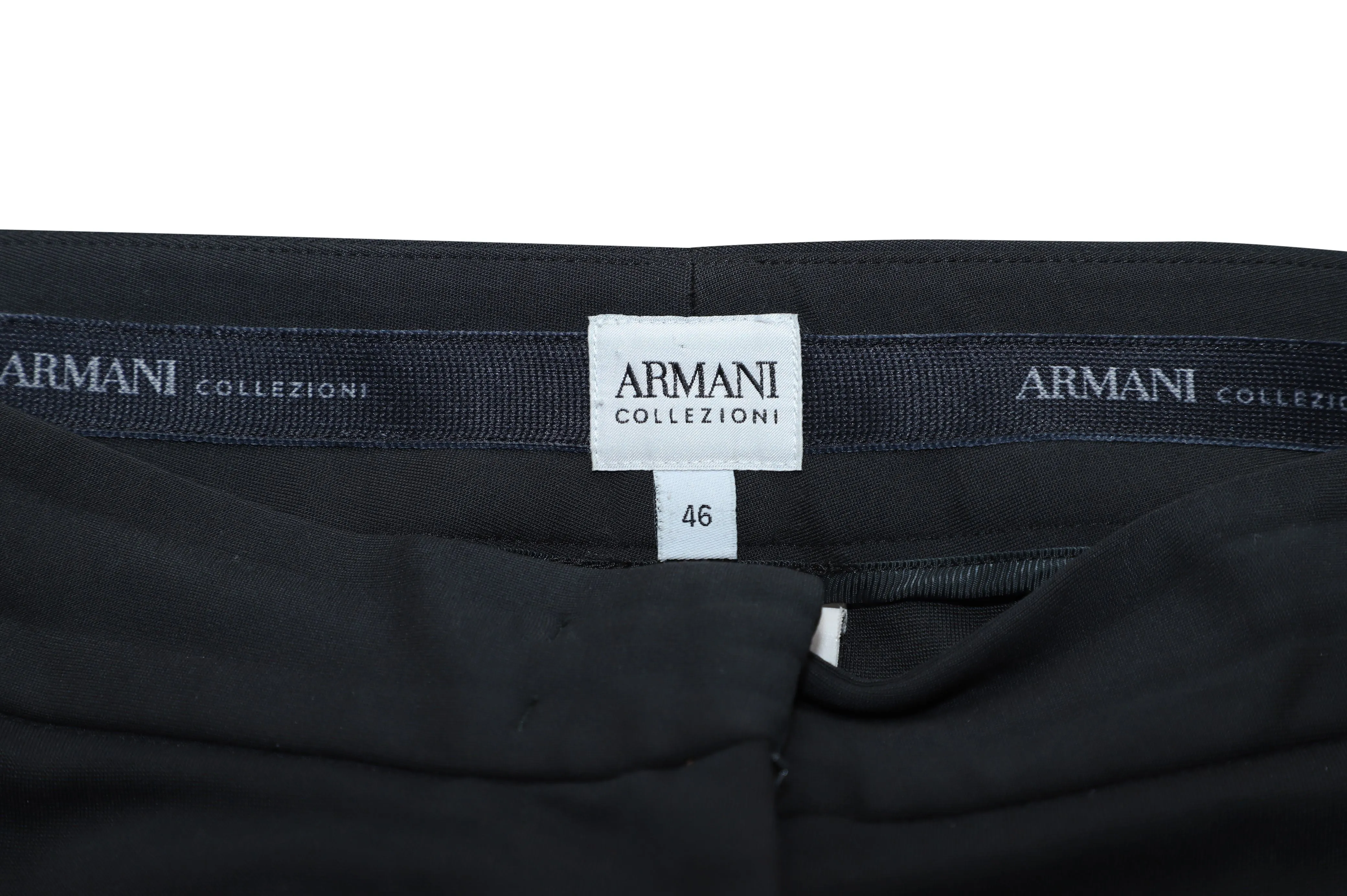 Armani Gerade geschnittene Hose in Schwarz aus Polyester