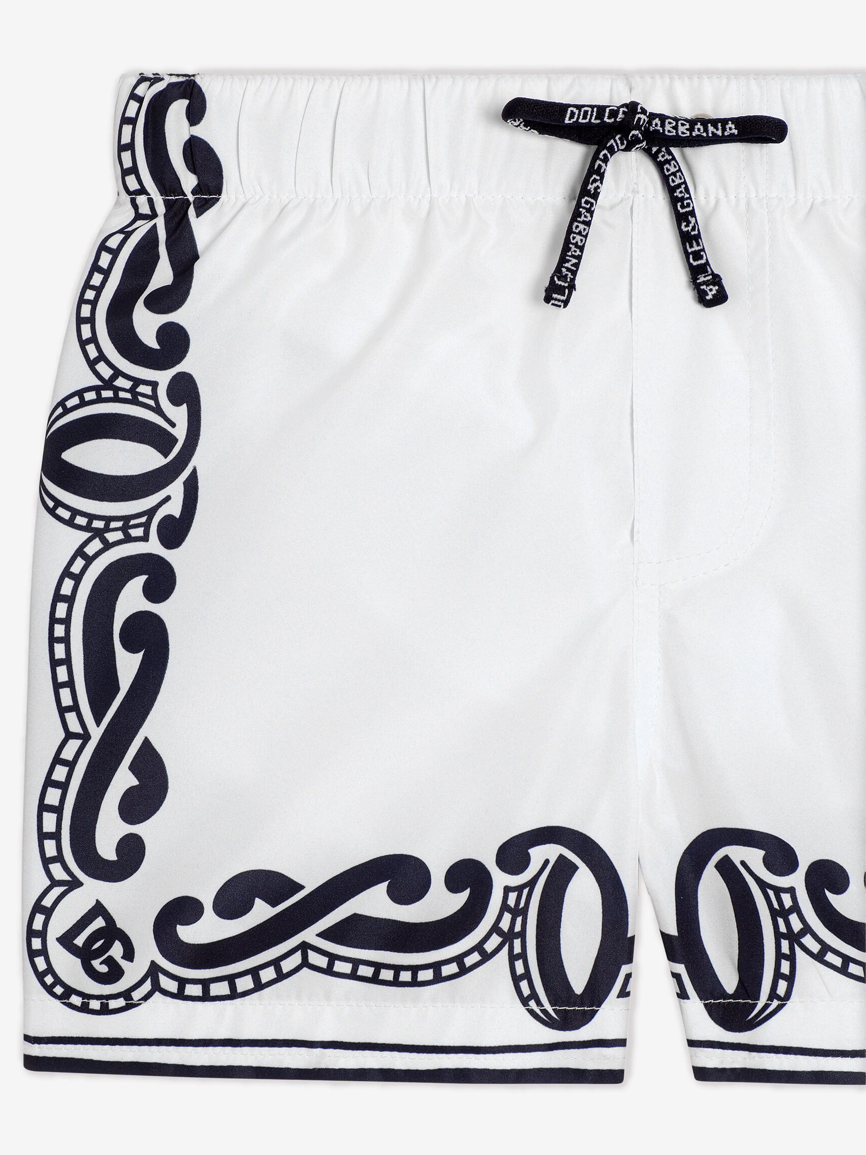 Baby Boys Bandana Print Badeshorts in Weiß
