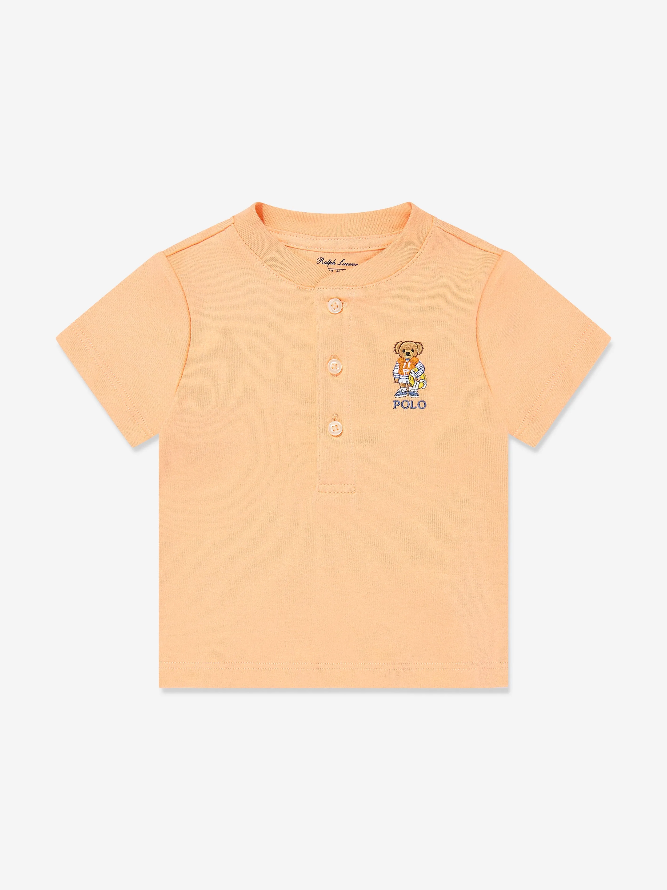 Babyjungen Bären-Kurzarm-Set in Orange