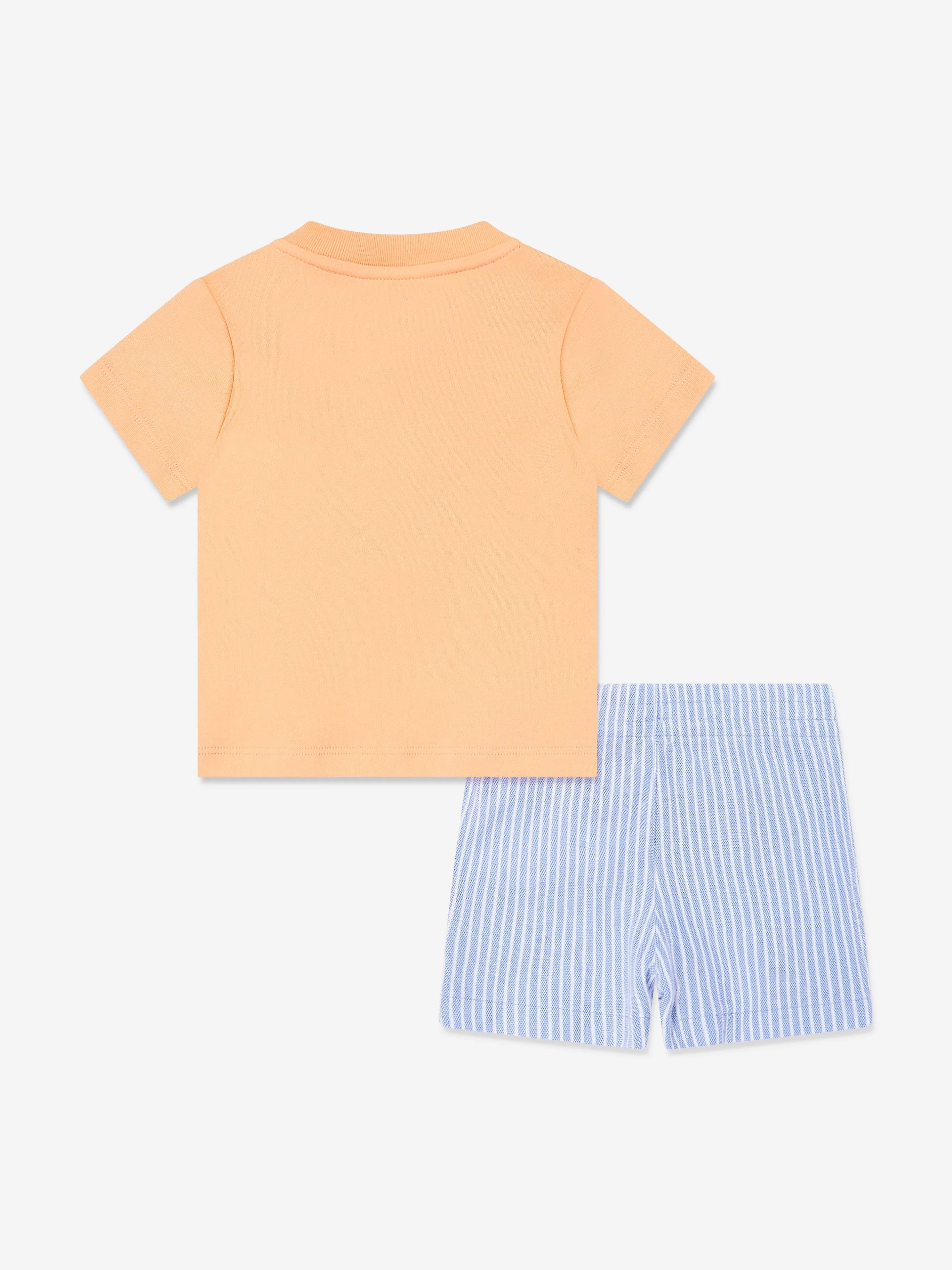 Babyjungen Bären-Kurzarm-Set in Orange