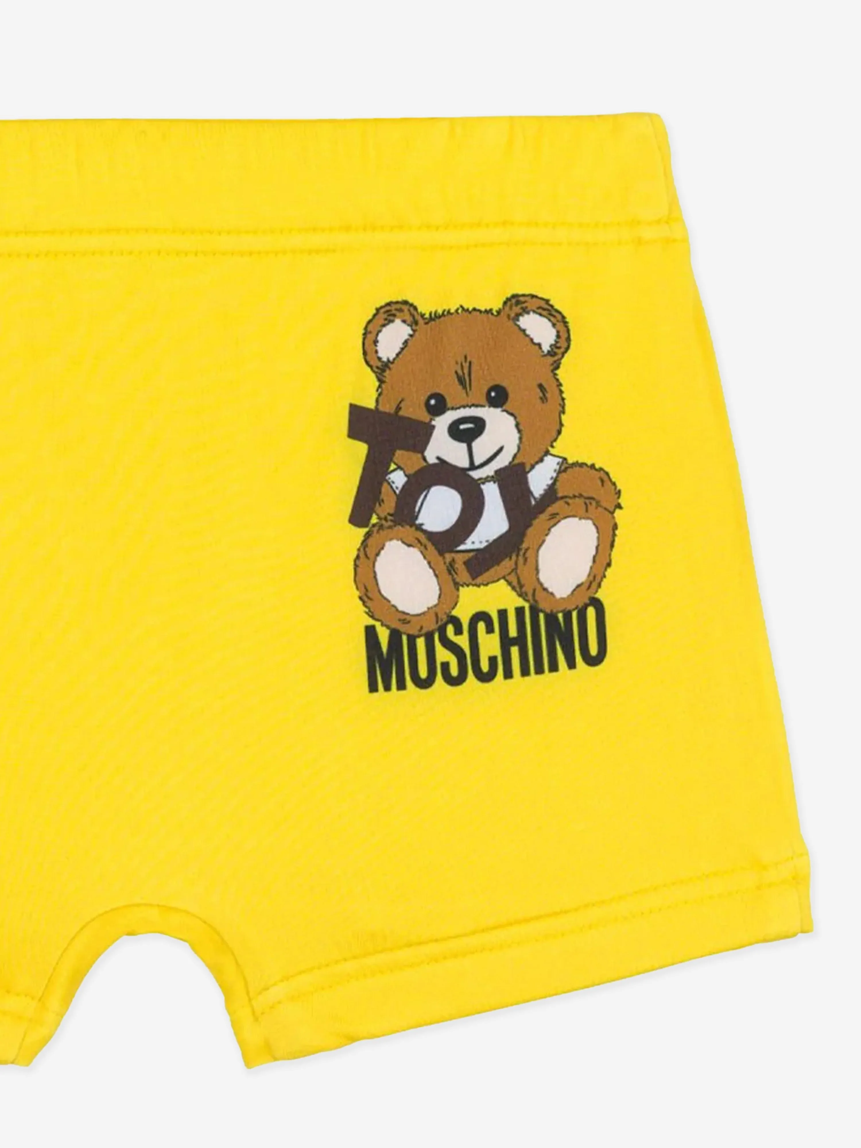 Baby Boys Teddy Logo Badeshorts in Gelb