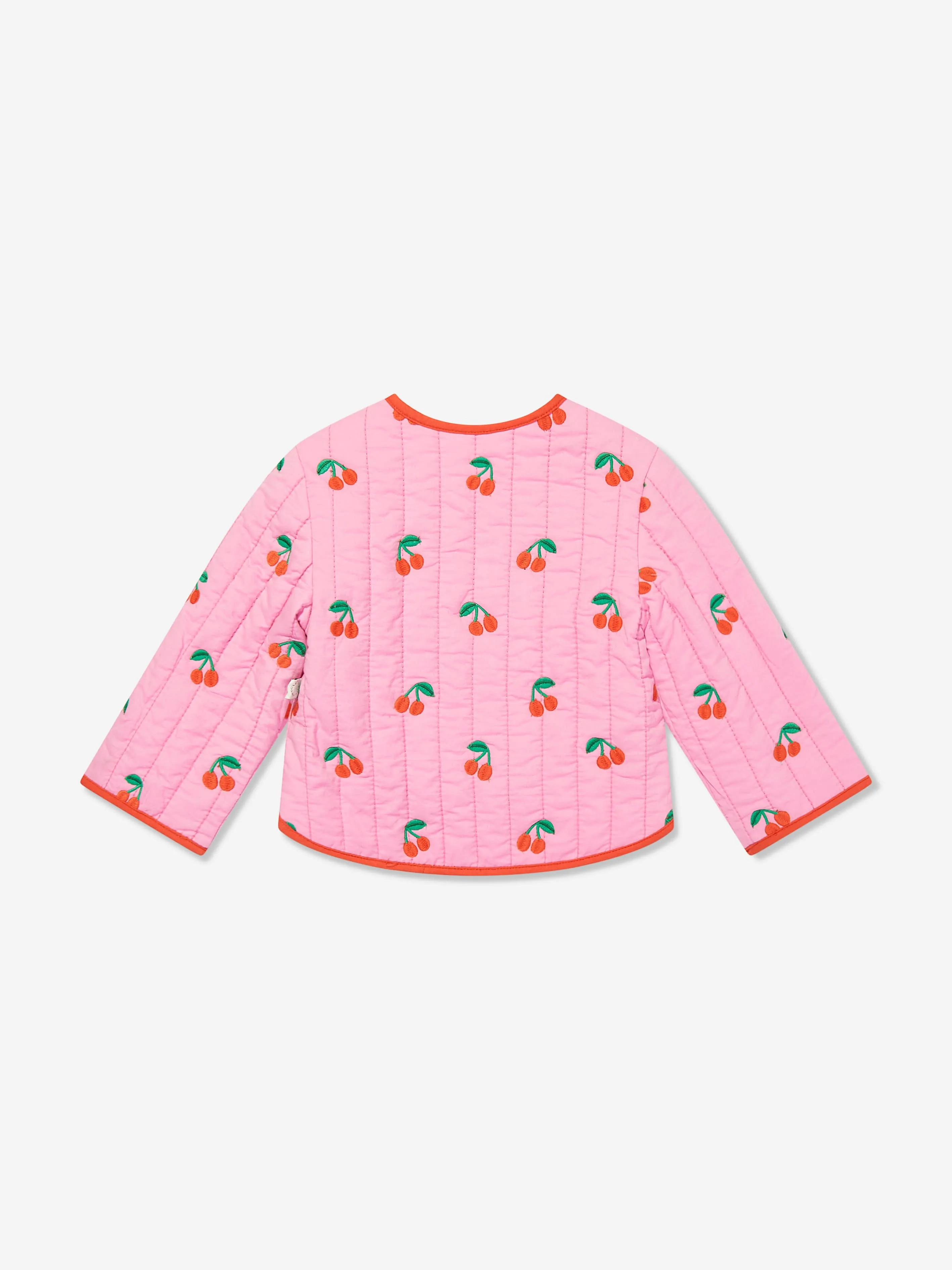 Rosa gesteppte Kirschen-Jacke für Baby-Mädchen