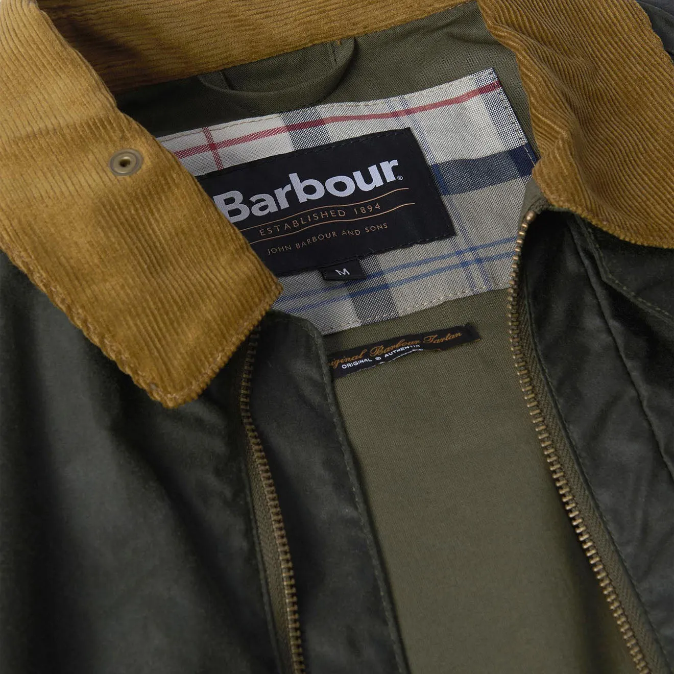 Barbour Modern Bedale Wachsjacke Archiv Olive