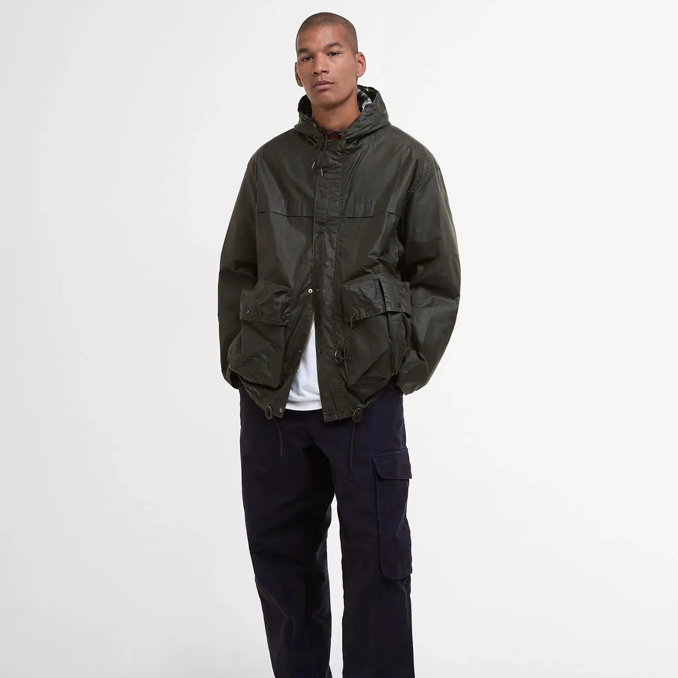 Barbour Modifizierte Durham Wachsjacke Archiv Olive