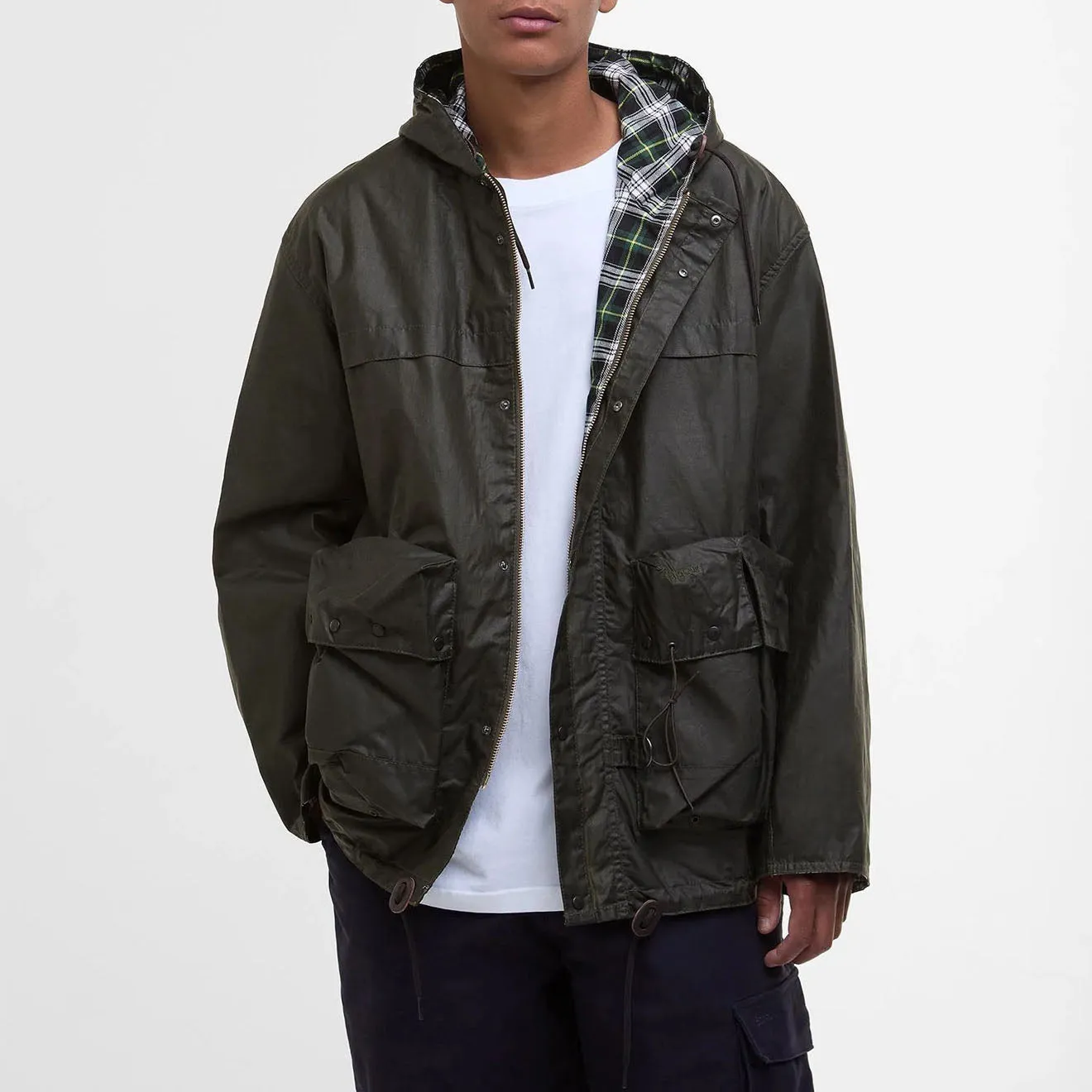 Barbour Modifizierte Durham Wachsjacke Archiv Olive