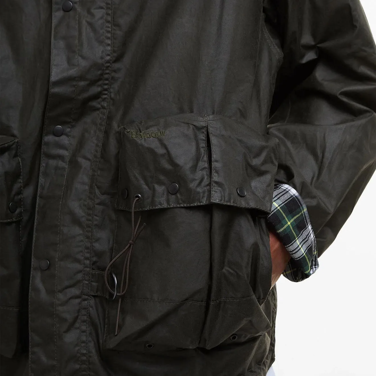 Barbour Modifizierte Durham Wachsjacke Archiv Olive