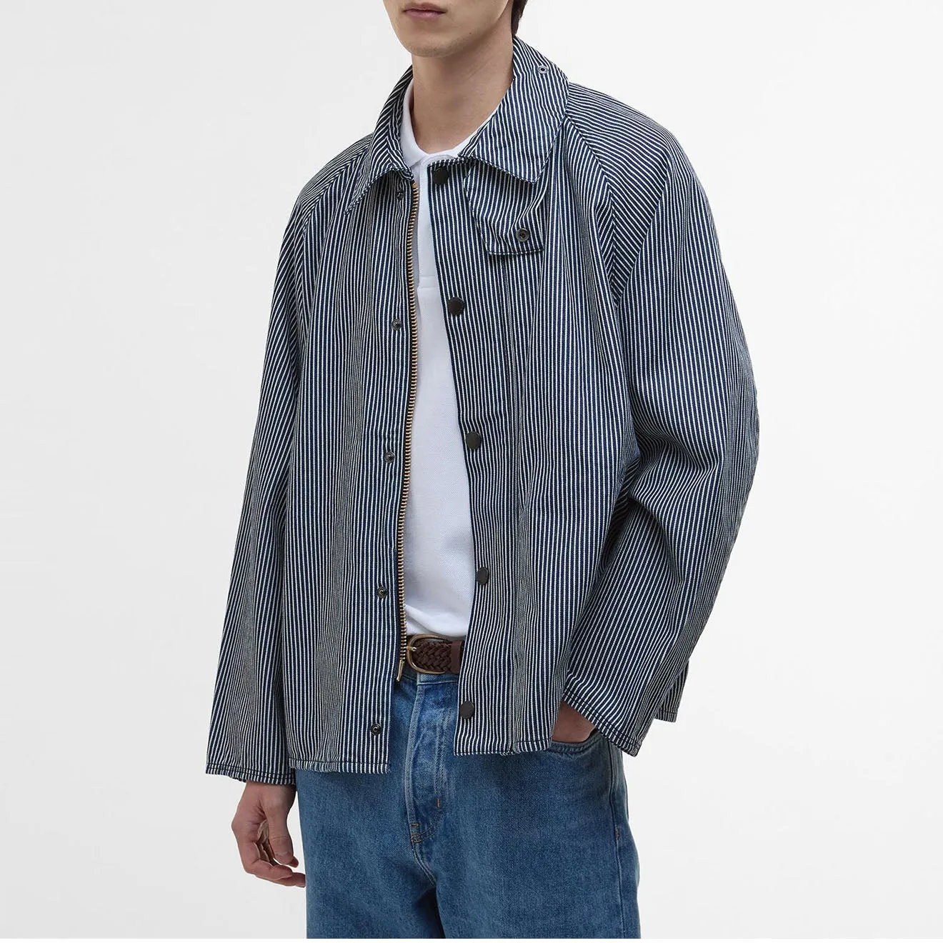 Barbour Transport Streifen Freizeitjacke Indigo Streifen