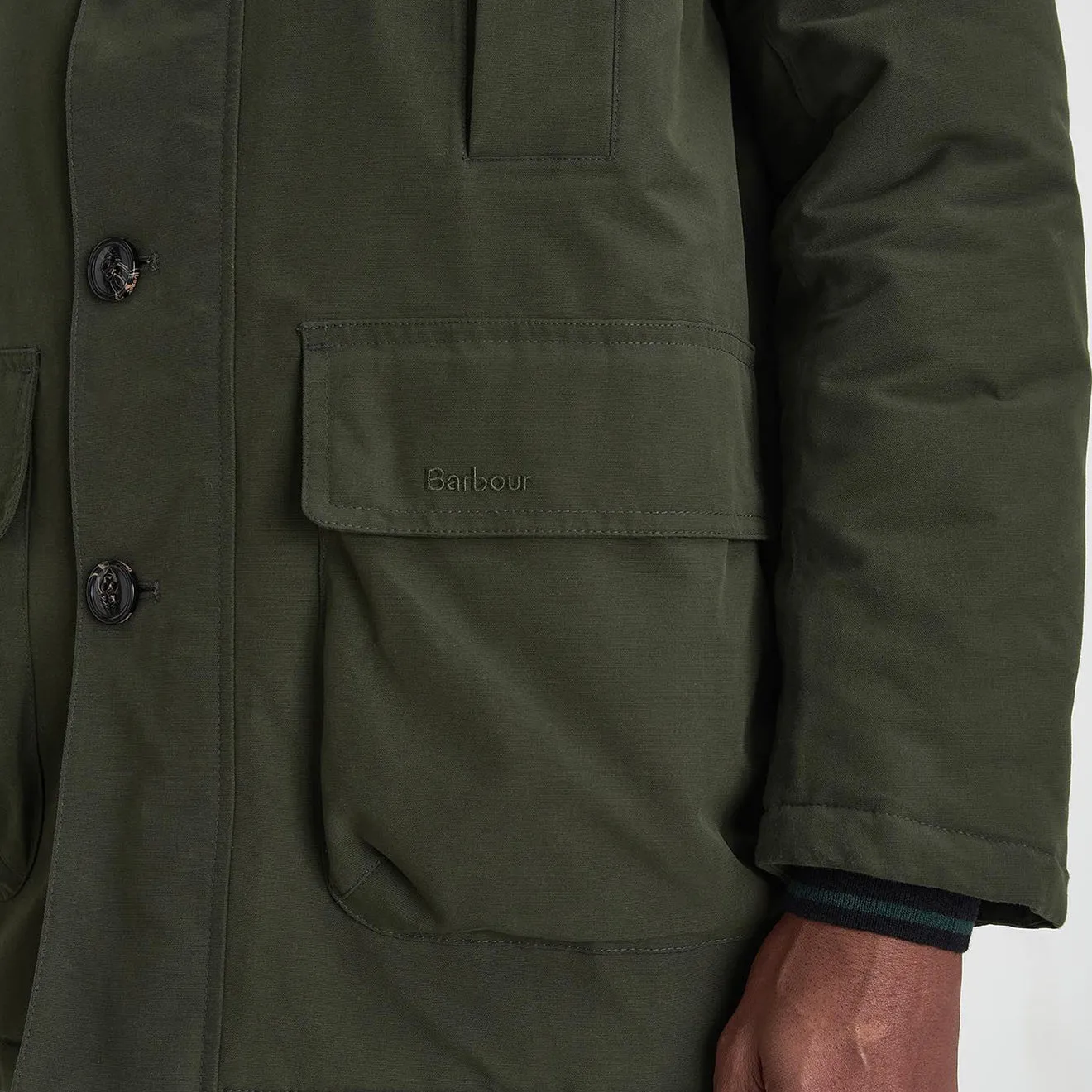 Barbour Winter Beaufort wasserdichte Parka in Salbeigrün