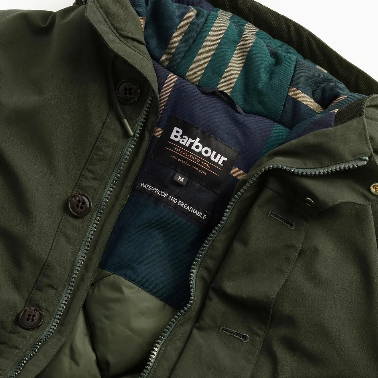 Barbour Winter Beaufort wasserdichte Parka in Salbeigrün