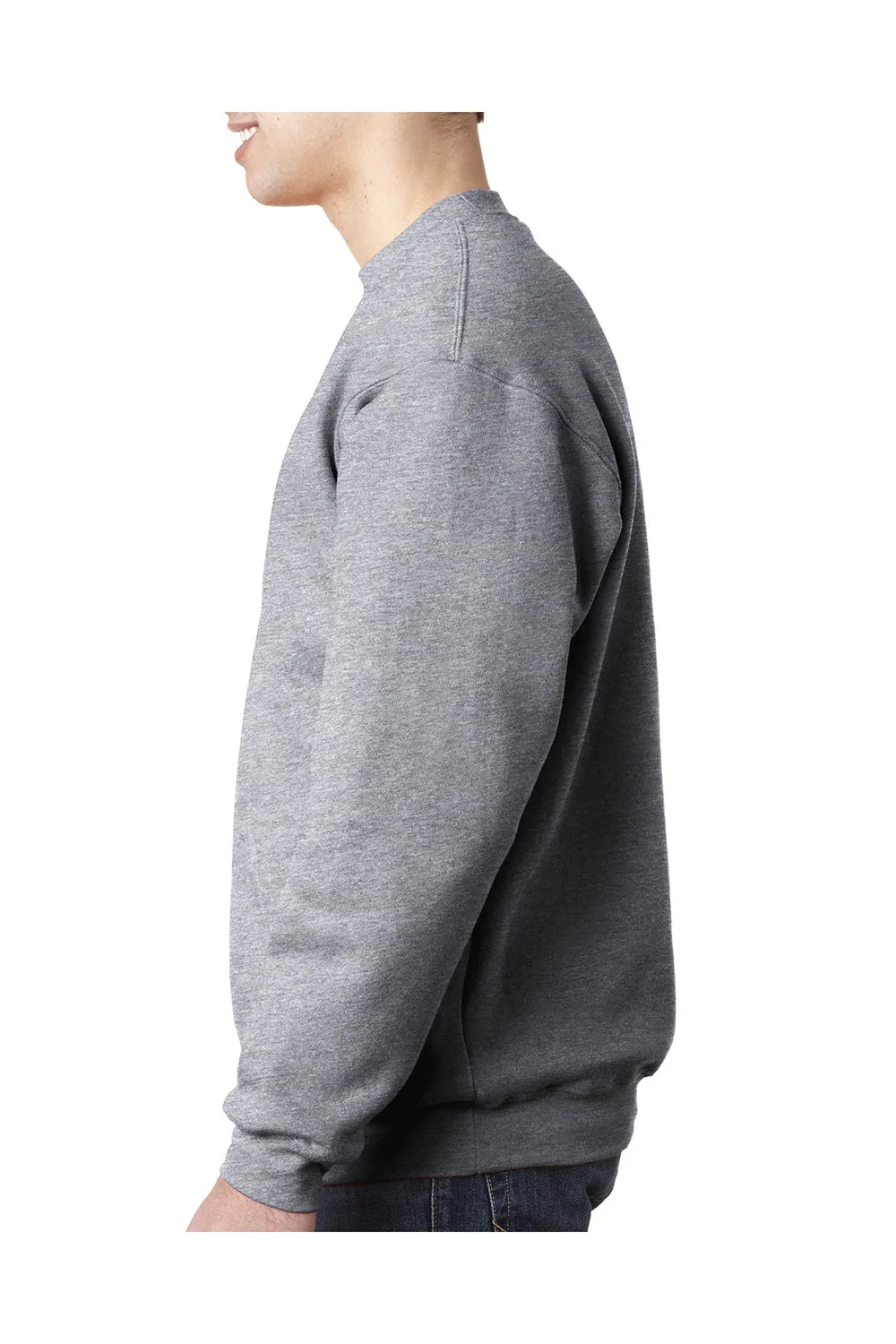 Bayside Herren USA Crewneck Sweatshirt - Dunkel Aschgrau