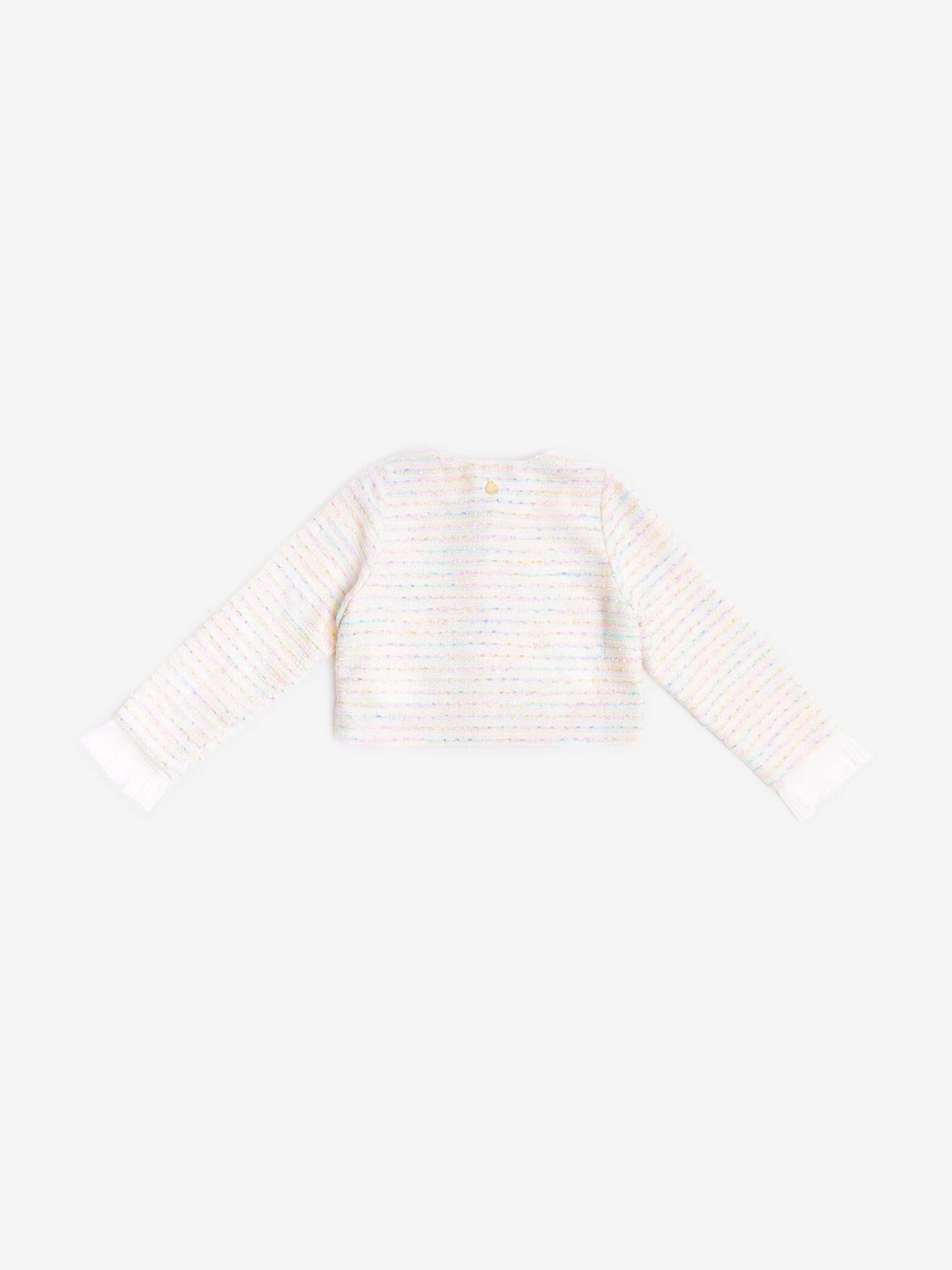 BCBGMAXAZRIA Mädchen Tweed Jacke in Elfenbein