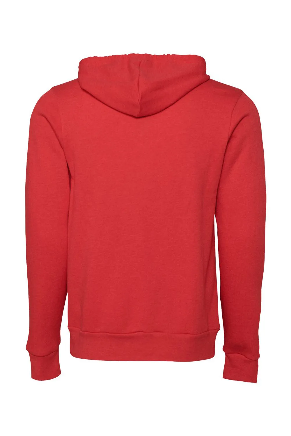Bella   Canvas Herren Fleece Full-Zip Kapuzenpullover mit Taschen - Heather Rot