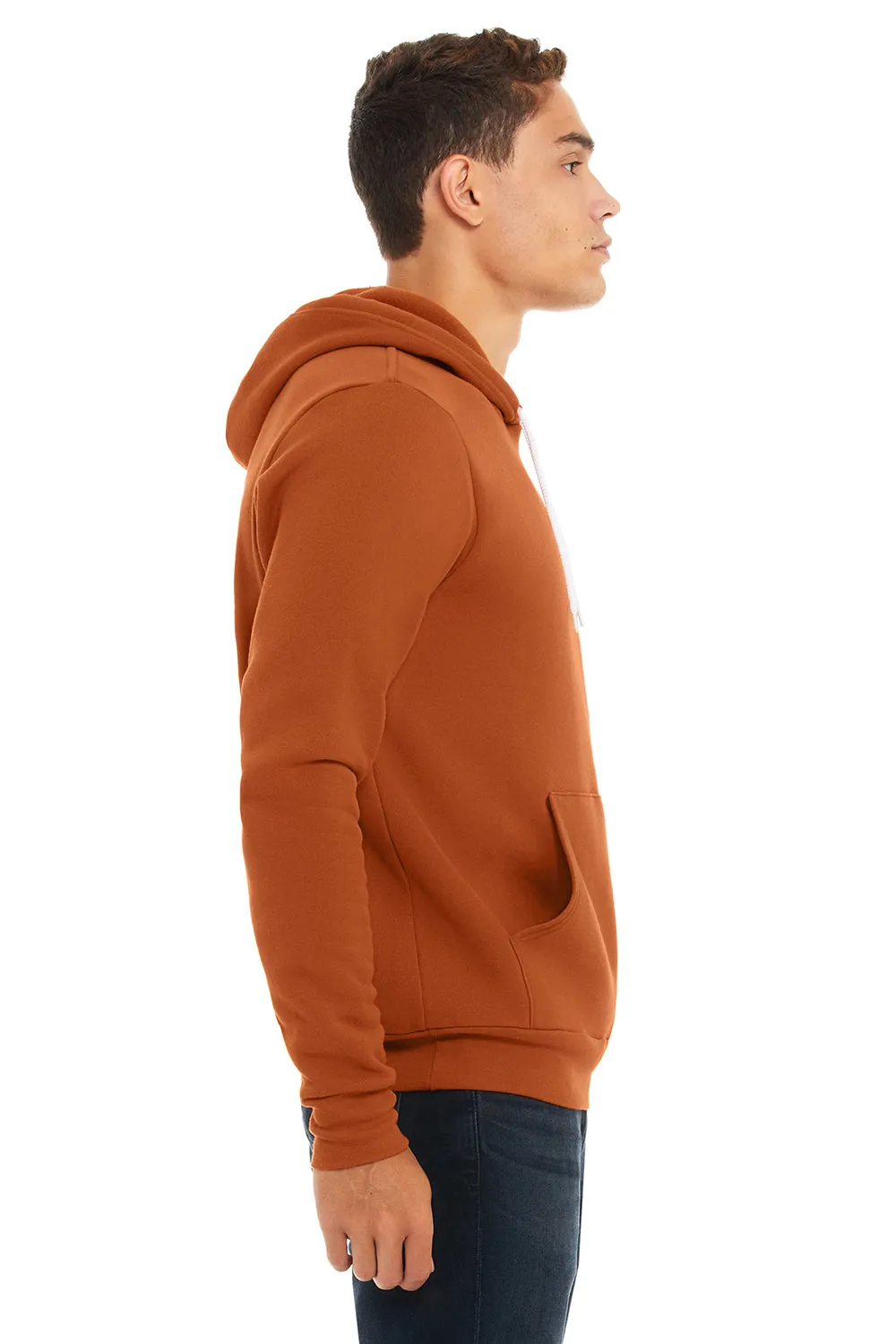 Bella   Canvas Herren Sponge Fleece Kapuzenpullover mit Kangaroo-Tasche - Herbstorange