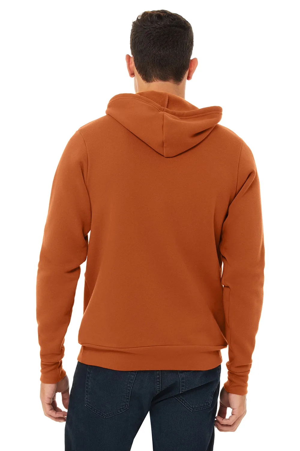 Bella   Canvas Herren Sponge Fleece Kapuzenpullover mit Kangaroo-Tasche - Herbstorange
