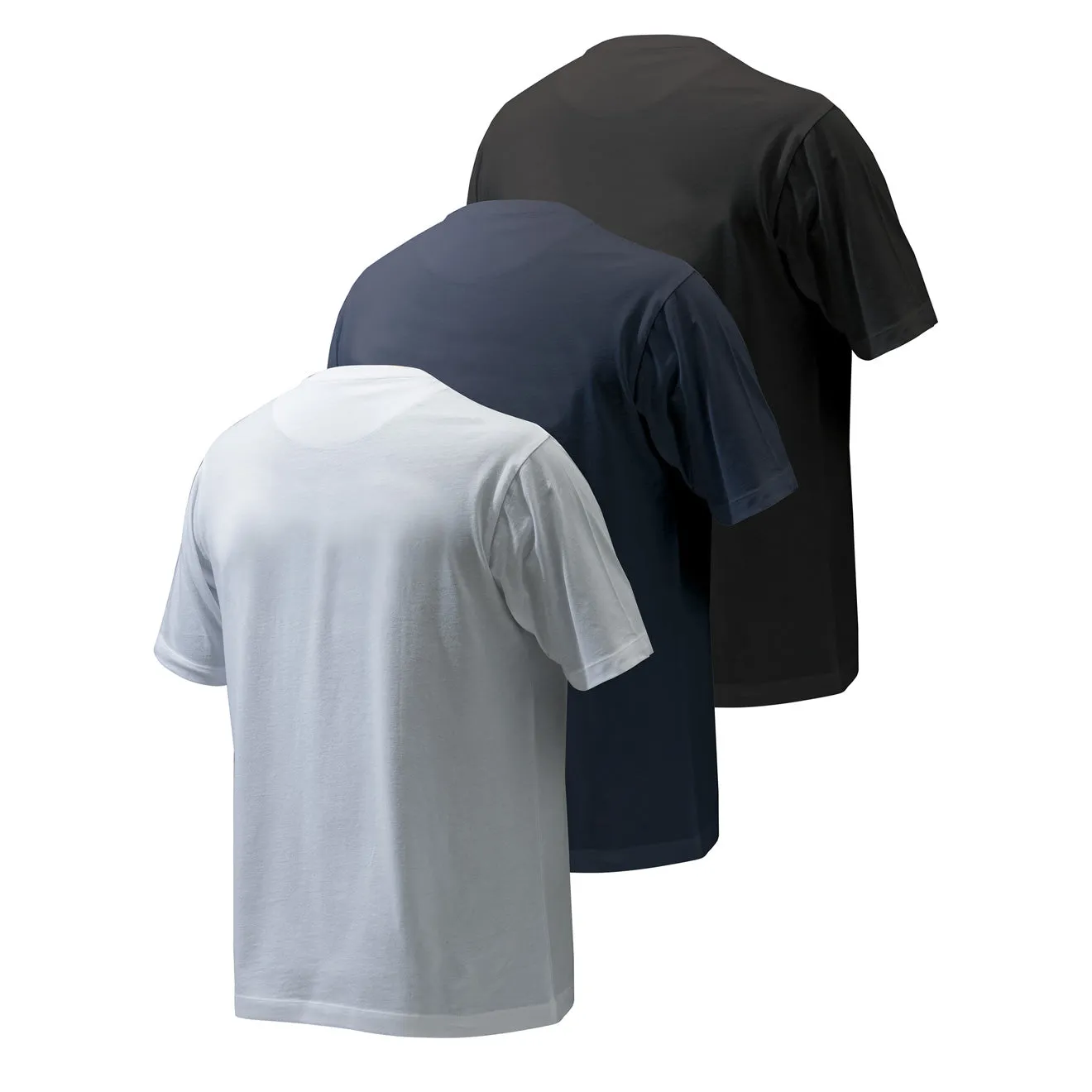Beretta Set aus 3 Firmen-T-Shirts Blau Total Eclipse / Schwarz / Weiß