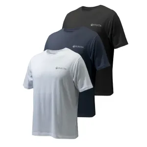 Beretta Set aus 3 Firmen-T-Shirts Blau Total Eclipse / Schwarz / Weiß