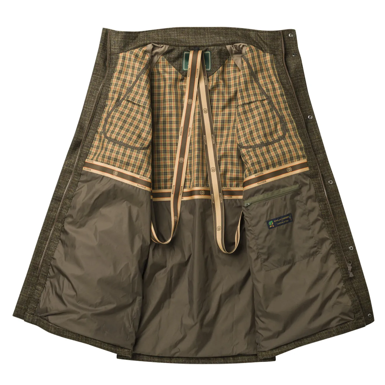 Beretta St James Mantel Grün & Rost Karo