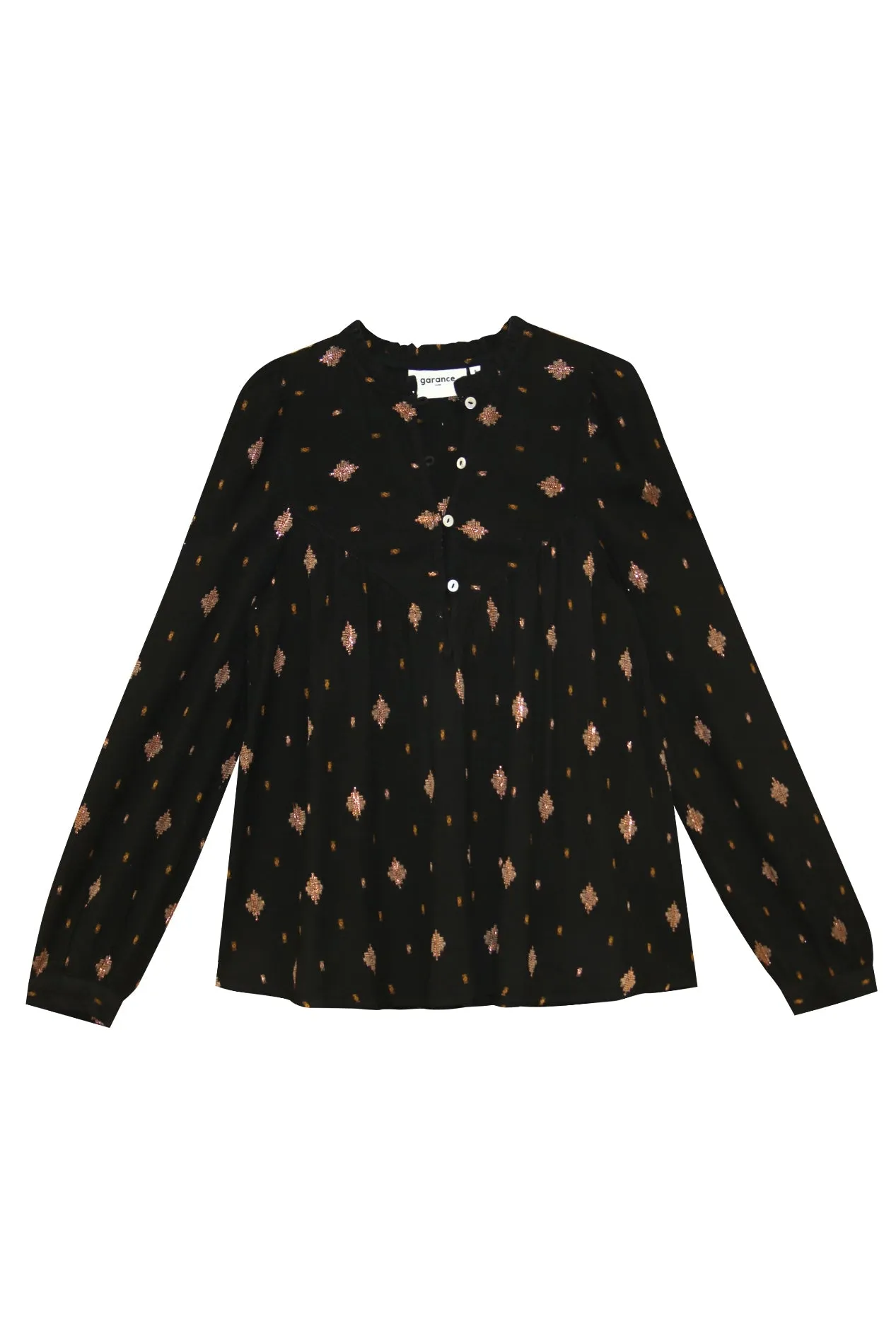 Bluse Bluse Perle Schwarz