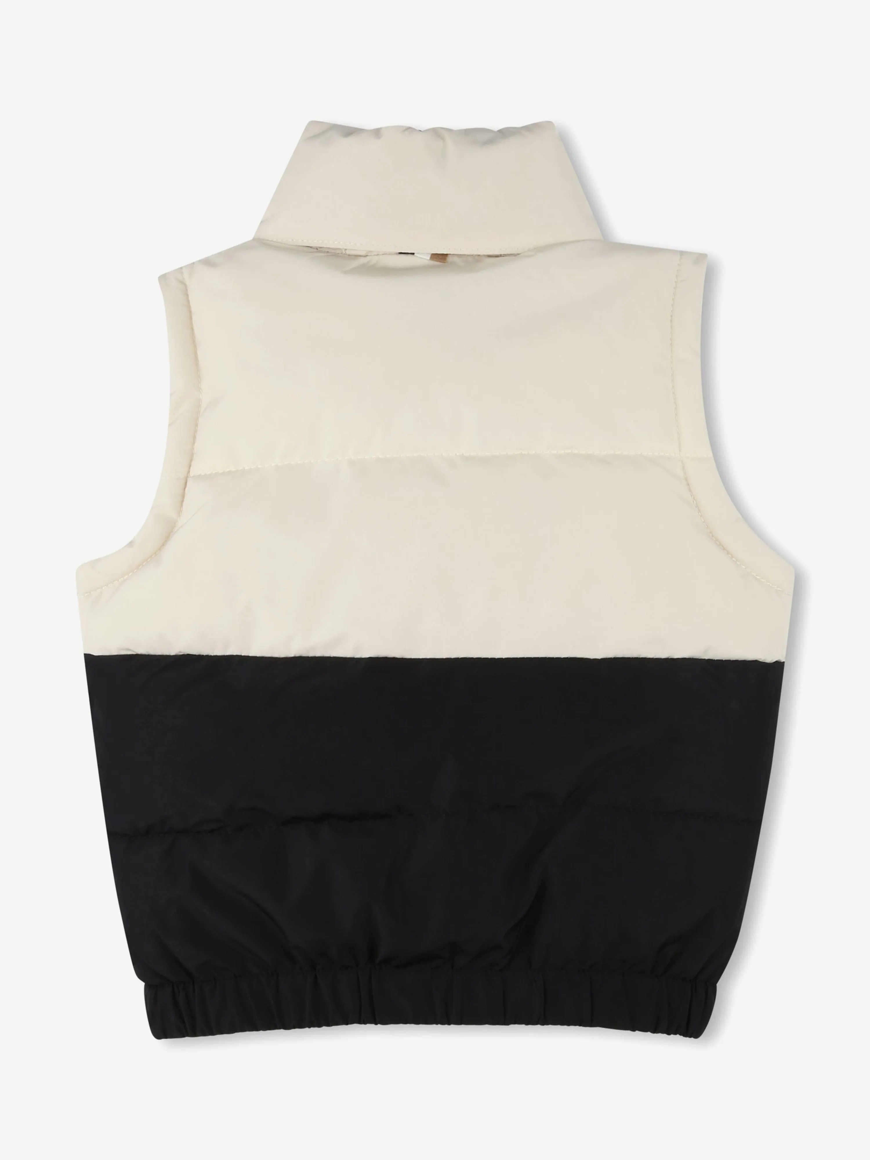 BOSS Baby Boys Down Colourblock Gilet in Beige