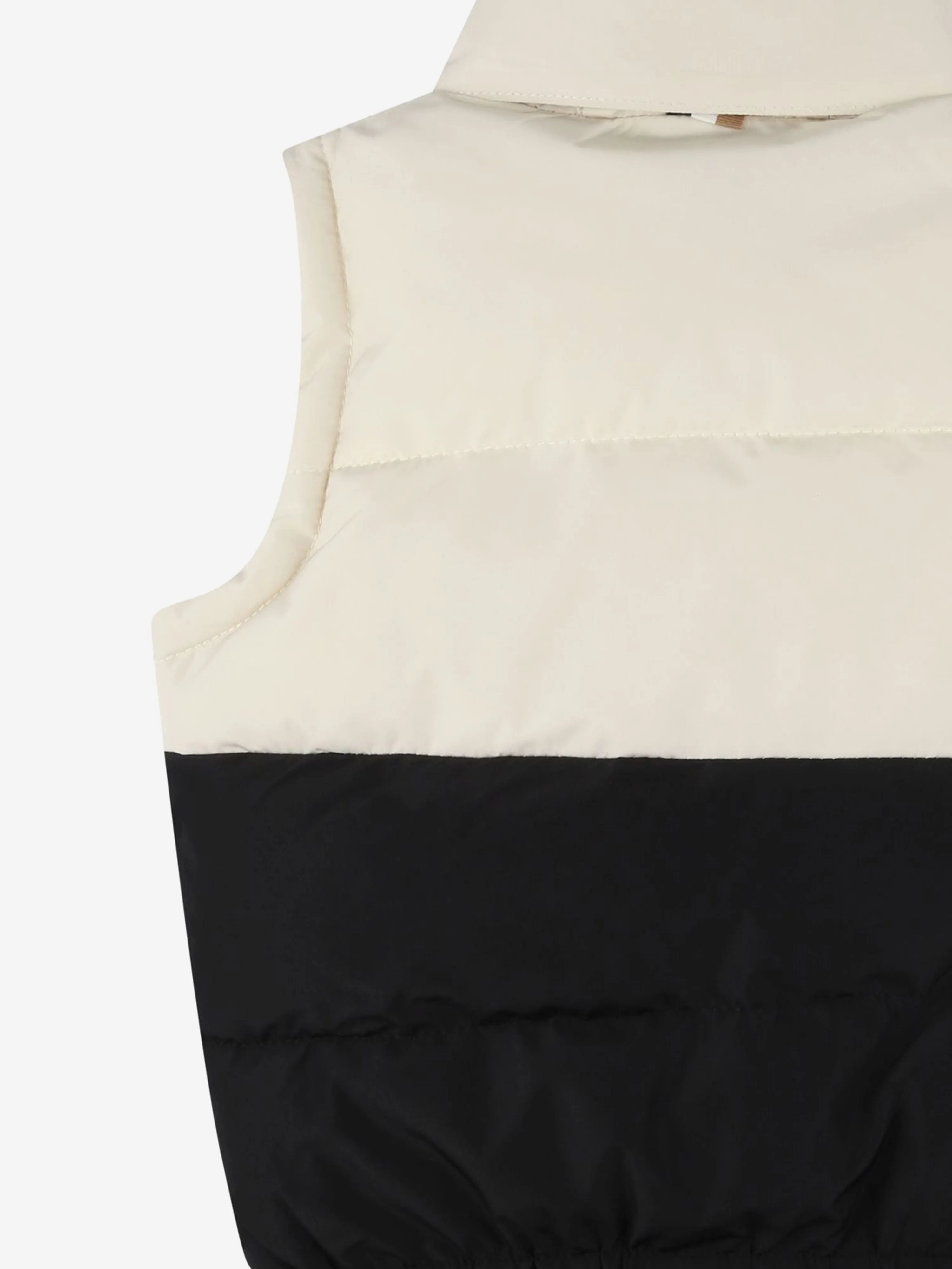 BOSS Baby Boys Down Colourblock Gilet in Beige