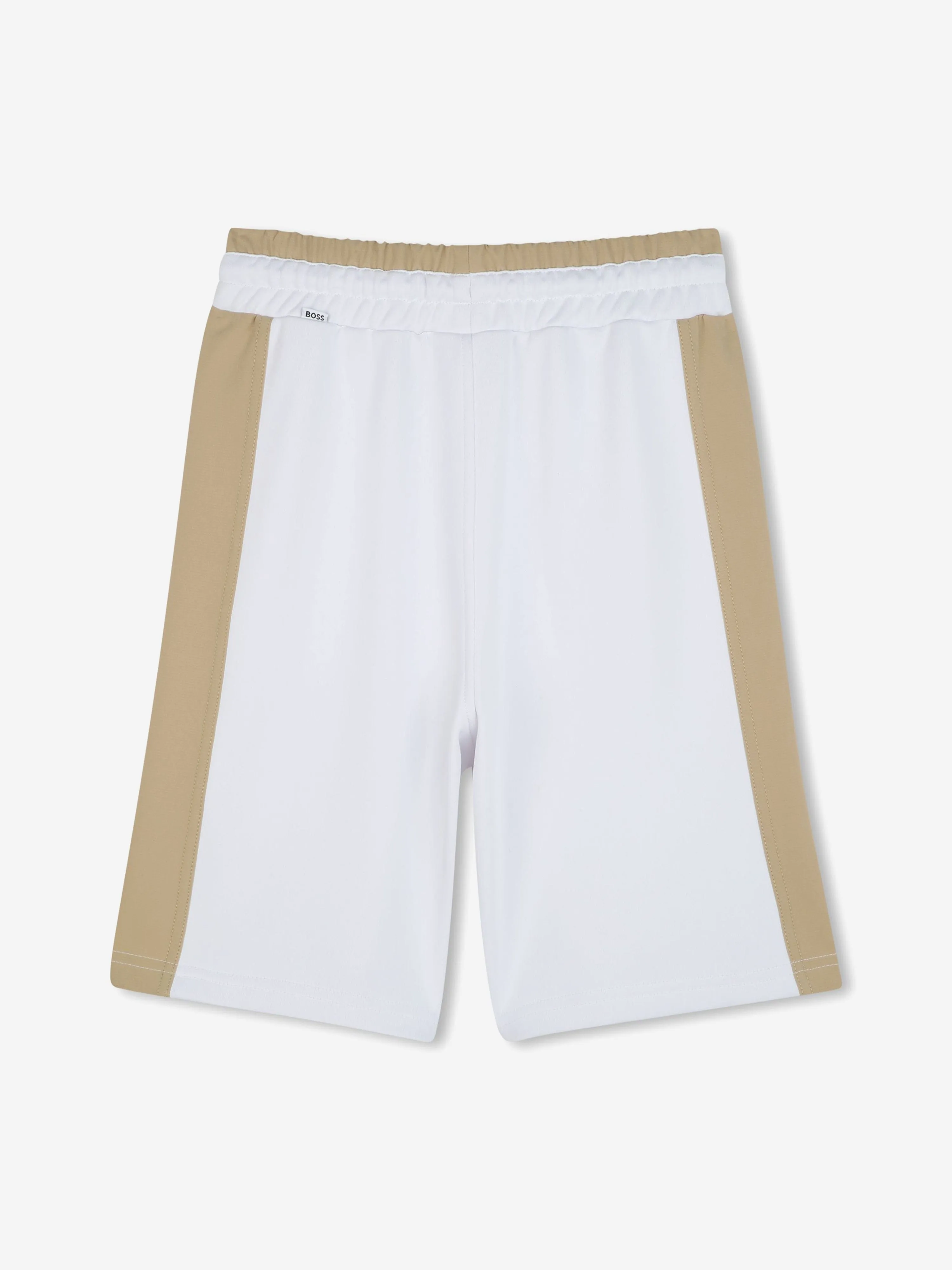 BOSS Boys Logo Bermuda Shorts in Weiß