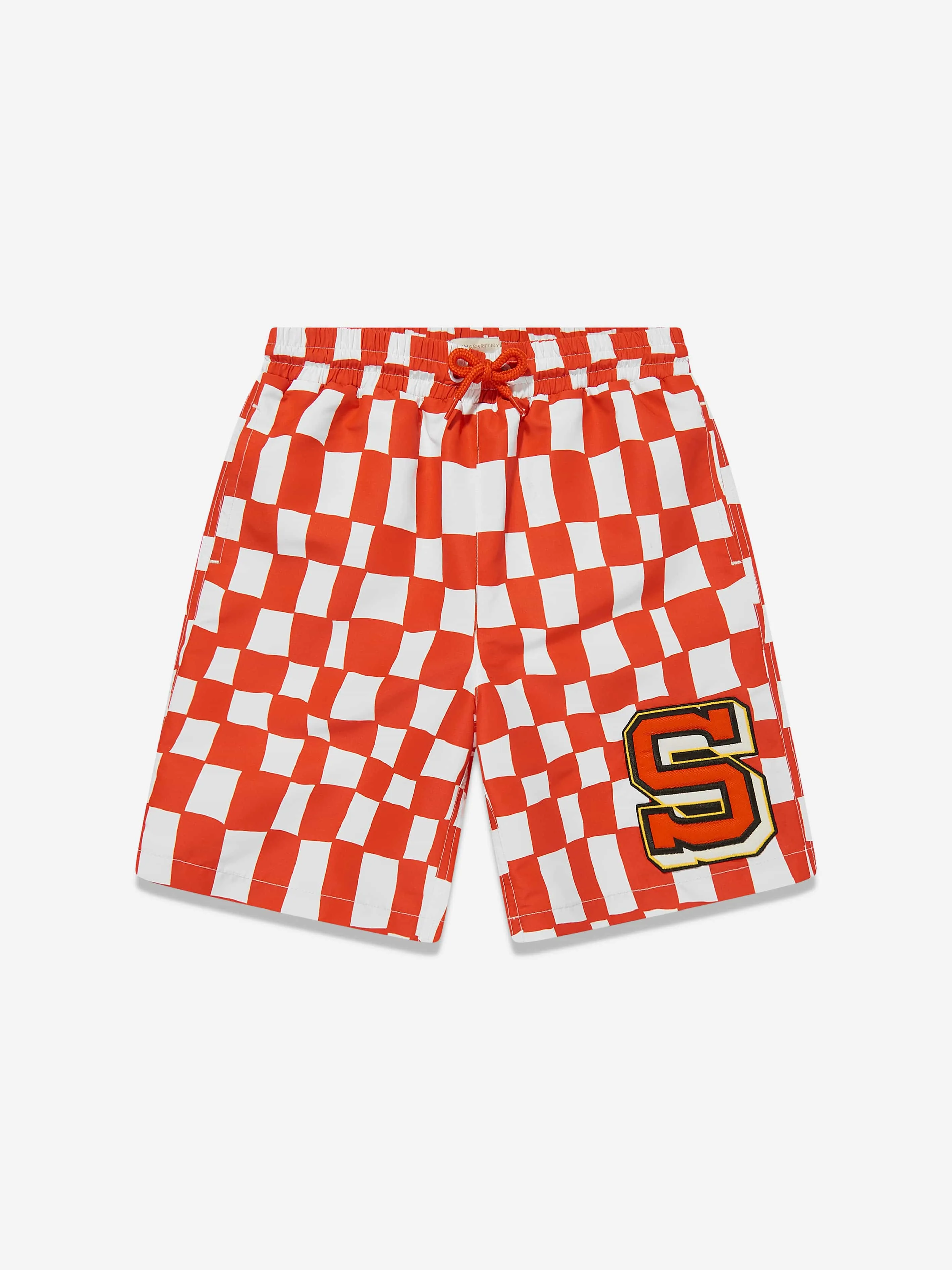 Rote karierte Badeshorts für Jungen